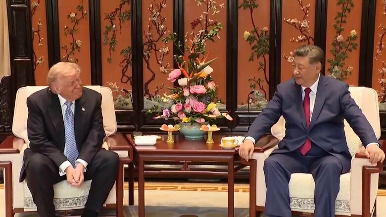 トランプ訪中の成果は「中南海の花の種」だけだったのか　“米中関係再起動”演出するも中国側が譲歩せず｜FNNプライムオンライン