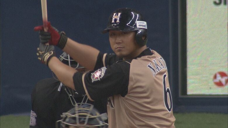 特大アーチを放った「中田翔」選手