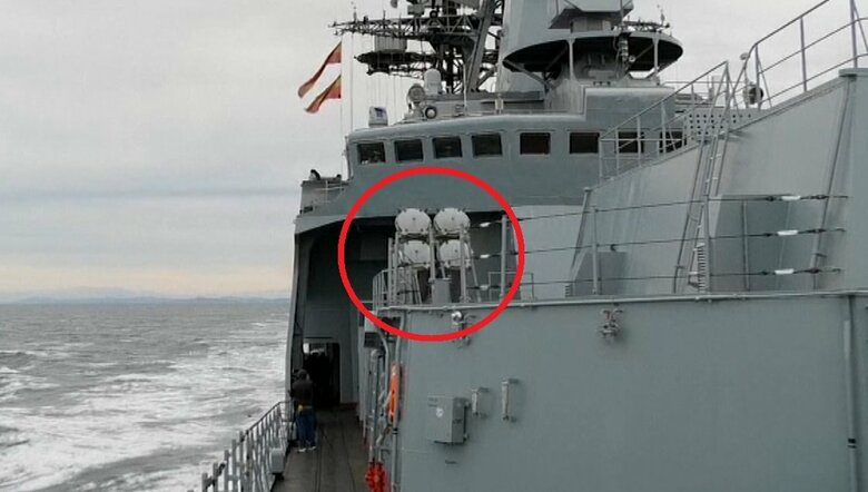 RPK-5ラストルブ-B対潜ミサイルや85RUS対潜ミサイルなどを発射可能とされる四連装ミサイル発射機