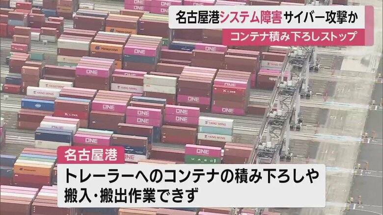 コンテナが並ぶ名古屋港