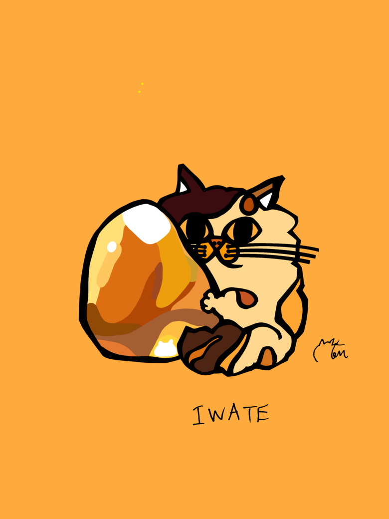 岩手県のご当地ネコ（こはくネコ）