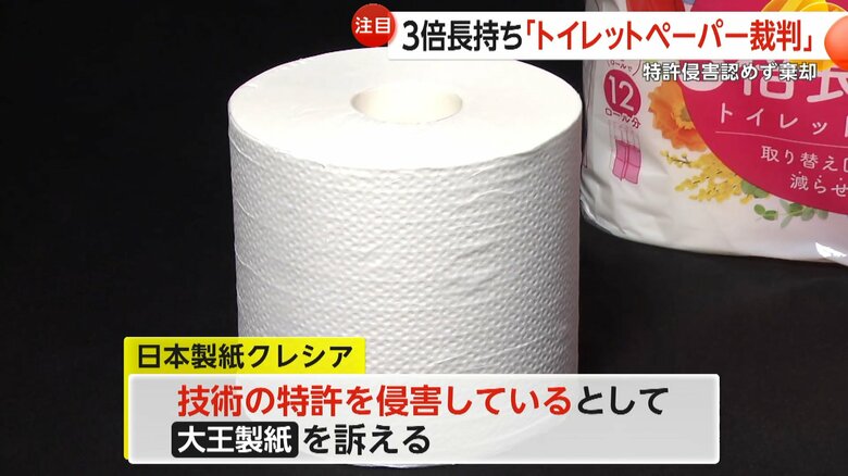 日本製紙クレシアは大王製紙が特許を侵害しているとして訴えを起こしていた