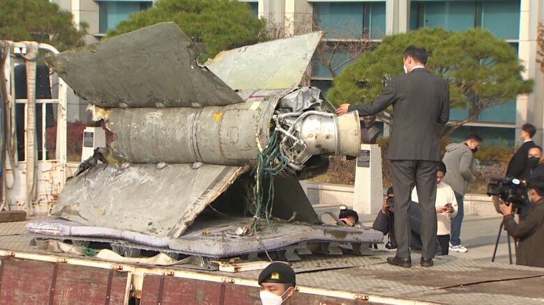 北朝鮮のミサイルが公開された際の様子