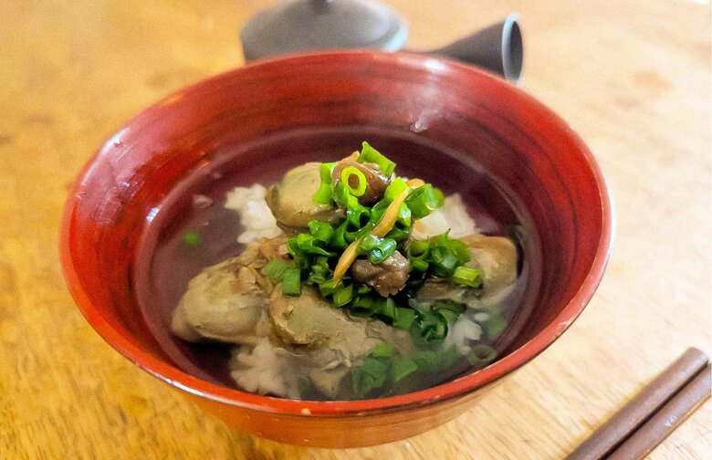 横山起也さんが紹介する「牡蠣の茶漬け」
