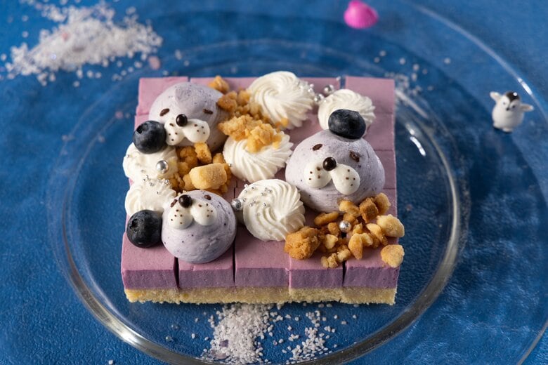 ゴマフアザラシのブルーベリーケーキ