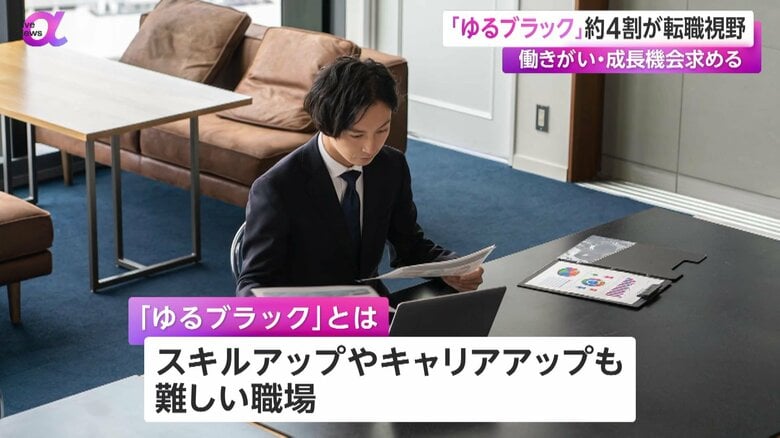 「スキルアップやキャリアアップも難しい職場」を指す「ゆるブラック」