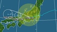 【台風情報】台風15号の今後の進路予想は　12日午前3時の推定で岐阜県中津川市付近、中心気圧は996ヘクトパスカル　12日正午には京都府宮津市の北北西約40キロに達する予報