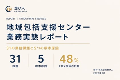 【調査レポート公開】株式会社想ひ人、地域包括支援センターの業務実態調査レポートを発行