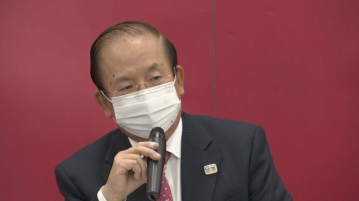 大会経費の見通しを明らかにした武藤事務総長(2021年12月22日)