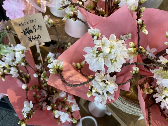 桜のブーケ(画像提供:日比谷花壇)