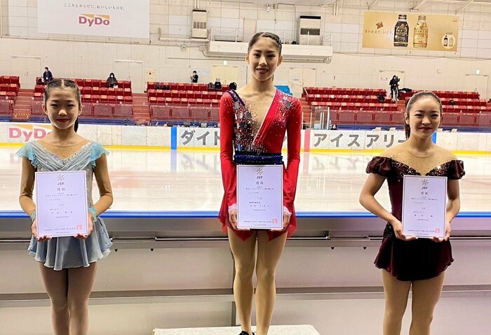 ジュニア女子の表彰台