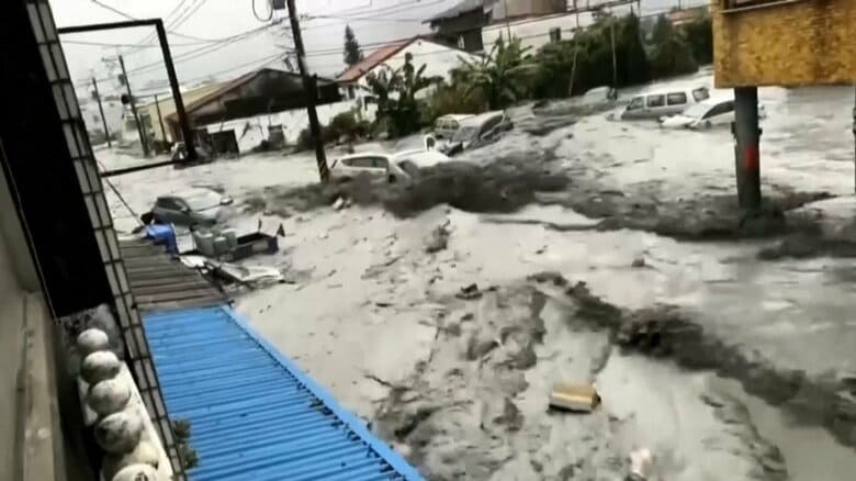 台湾で堤防決壊して浸水被害　2人死亡、30人不明　台風18号の影響で｜FNNプライムオンライン