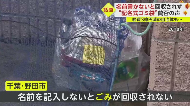 名前を記入しないと回収されないという（画像は2018年）
