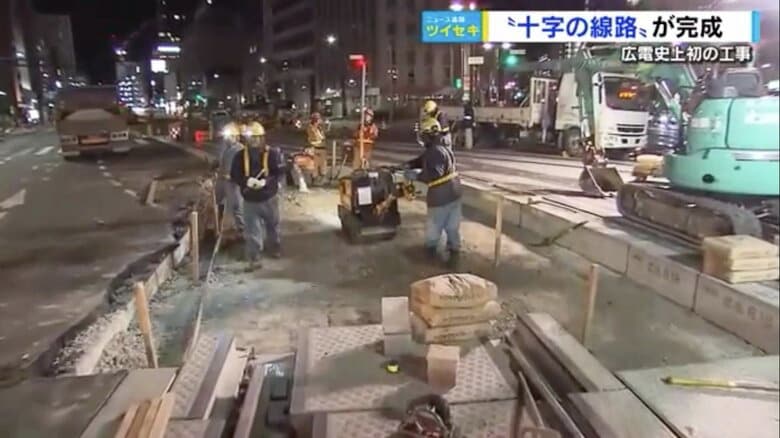 残りのスペースにレールを敷けば「十字の線路」が完成