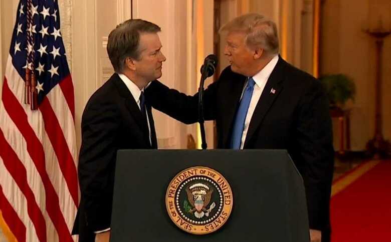 ブレット・カバノー氏を最高裁判事に任命するトランプ大統領