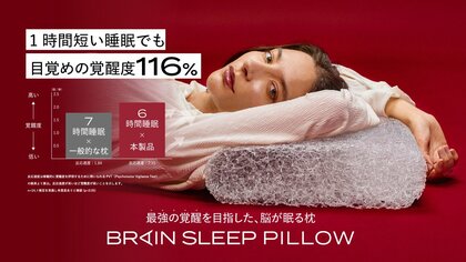 枕を変えるだけで寝起きが変わる”脳が眠る枕「ブレインスリープ ピロー」使用