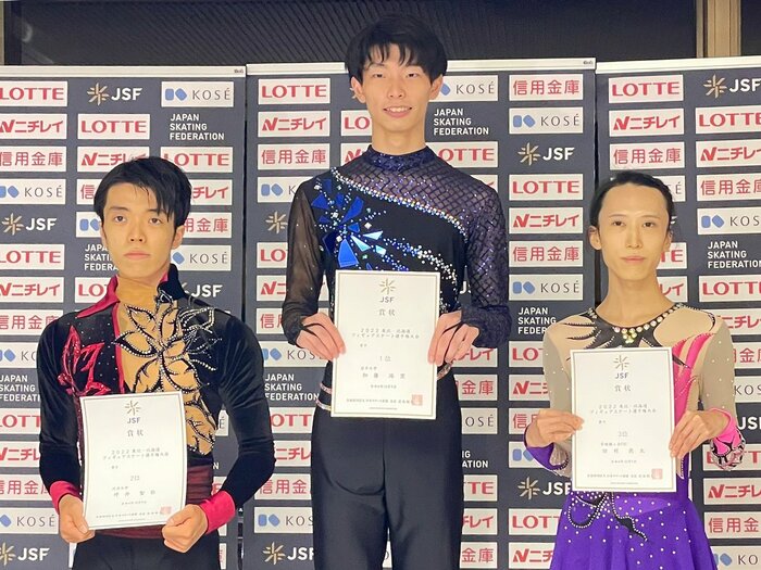 シニア男子表彰台