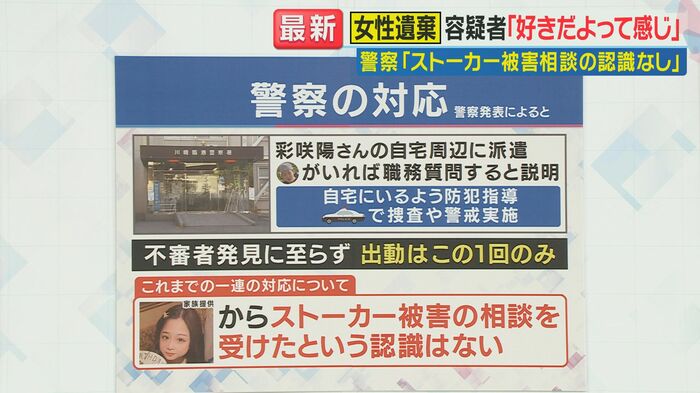 警察の対応(関西テレビ「旬感LIVEとれたてっ!」より)