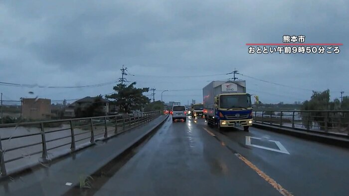 道路は水に濡れているものの、浸水などはしていない(3日)