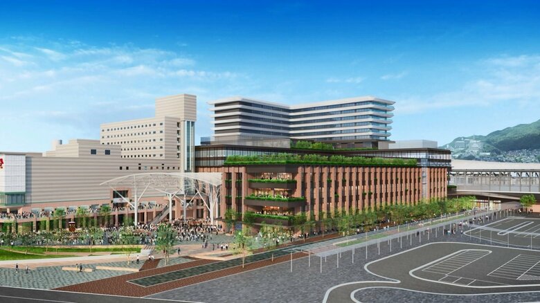 JR長崎駅周辺で進む駅ビルやスタジアムの建設　大型開発で街はどのように変わるのか｜FNNプライムオンライン