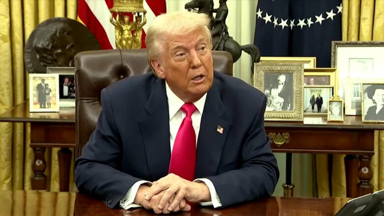 「サウジを訪問つもり。彼らとは素晴らしい関係を築いている」などと述べたトランプ大統領（3月6日）