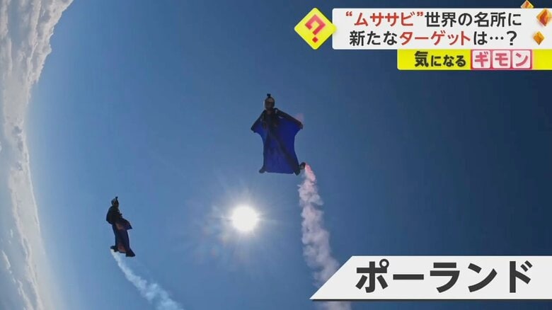 太陽を背に、大空を駆けめぐるムササビ集団