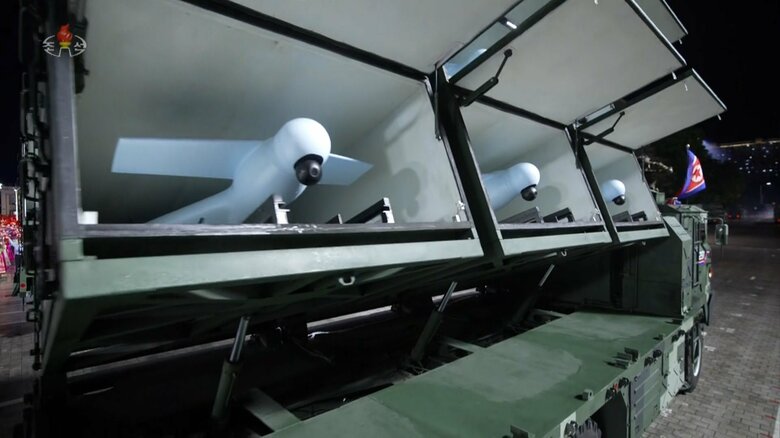 徘徊自爆型ドローンを6機搭載した発射装置（10月11日）