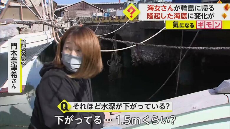 港の作りが確認できるほど下がる水深を心配する門木さん