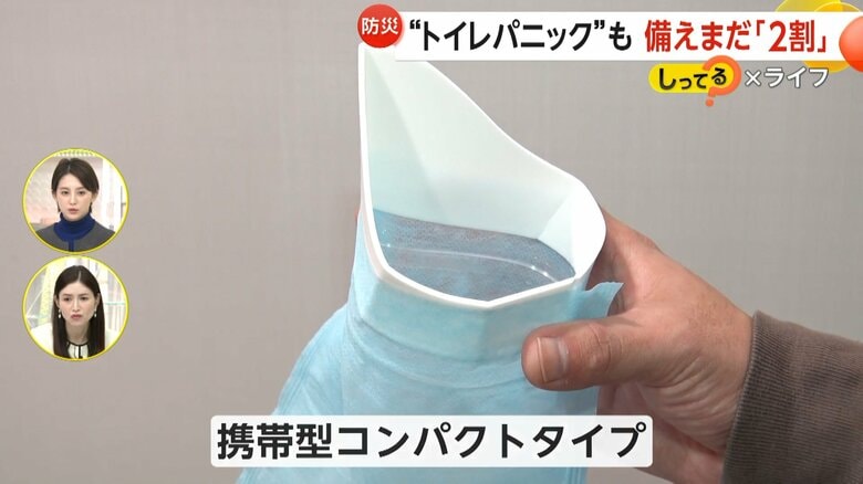 トイレにかぶせなくても単体で使える携帯型コンパクトタイプのトイレ