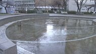 名古屋の公園では噴水に氷が…9日朝の東海3県は今季一番の冷え込み 最低気温は高山市で氷点下5.9度