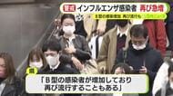 インフルエンザの感染者が再び急増　B型が増えていて再度流行も　県が感染予防を呼びかけ