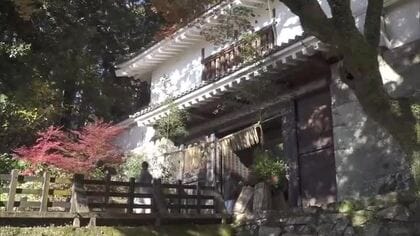 珍しい正月飾りに観光客も注目　日南市飫肥城のしめなわ＆門松飾り付け