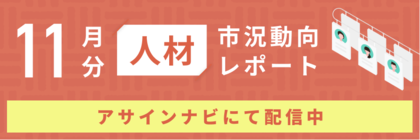 人材市況動向レポート(2024年11月):人材数は前月から減少|コンサル領域「戦略」、開発領域「業務」で人材数が減少しました。