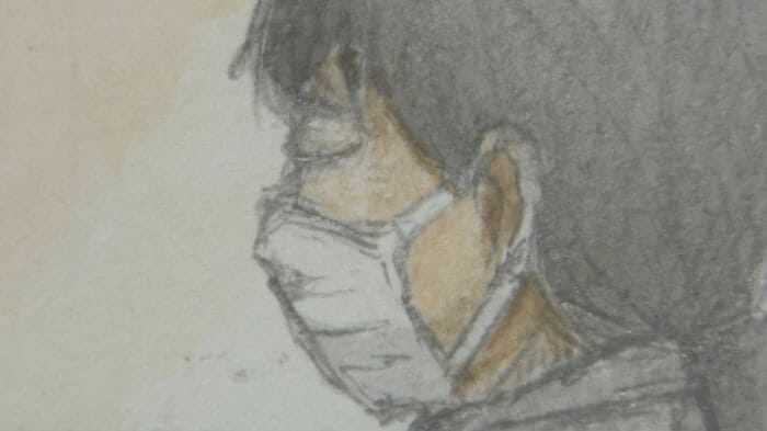 被告人質問に答える福崎被告(福岡地裁 7月14日)