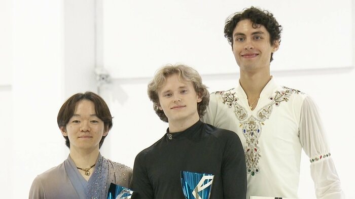 ロンバルディア杯男子の表彰台