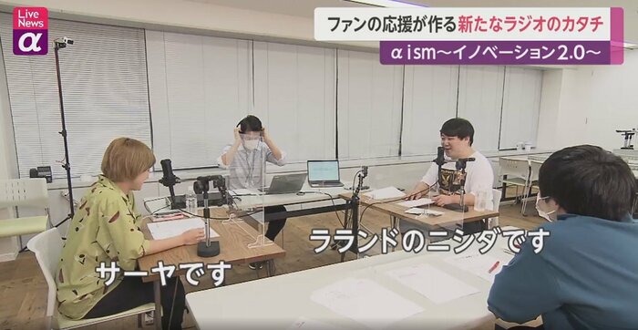 ラランドのラジオ収録現場