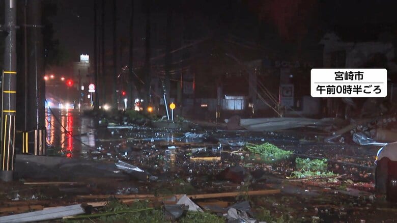 台風10号の影響で突風被害…19人けが　山沿いを中心に記録的大雨も　土砂災害など厳重警戒　宮崎市｜FNNプライムオンライン