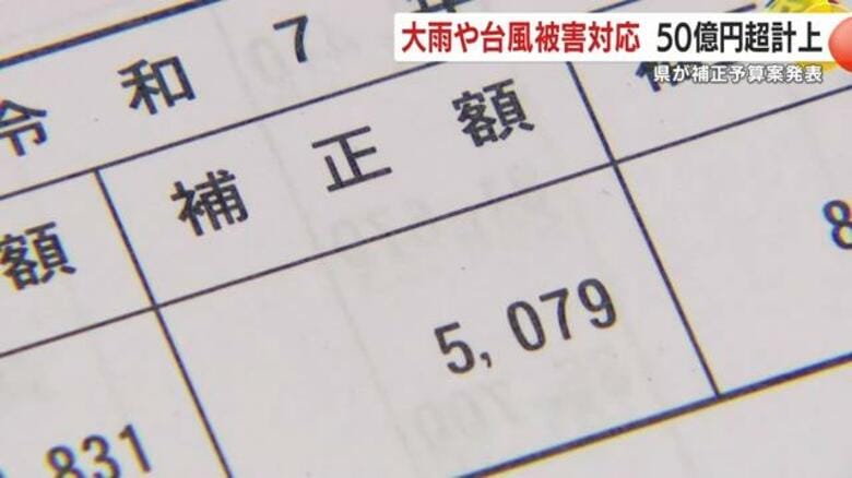 鹿児島県が50億円超の補正予算案発表　8月の大雨や台風12号の被害に対応　｜FNNプライムオンライン