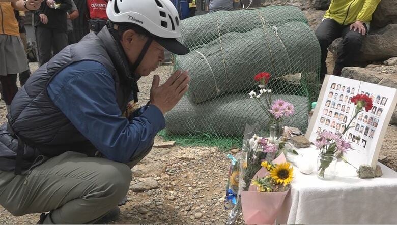 弟を亡くす…「同じ景色を見られて良かった」御嶽山で慰霊登山　死者58人、行方不明者5人…戦後最悪の火山災害から9月で11年　犠牲者の冥福を祈る｜FNNプライムオンライン