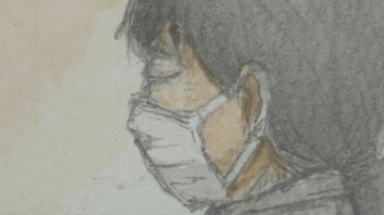 被告人質問に答える福崎被告（福岡地裁 7月14日）