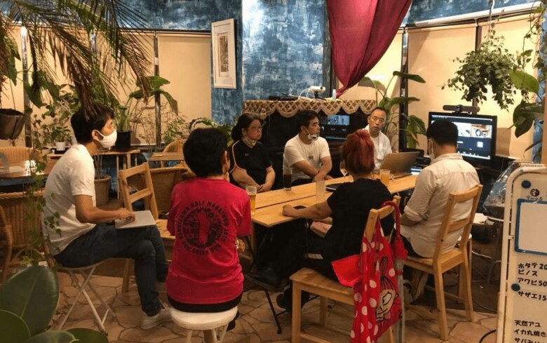 未来創造部では民間の有志と支援活動を話し合う