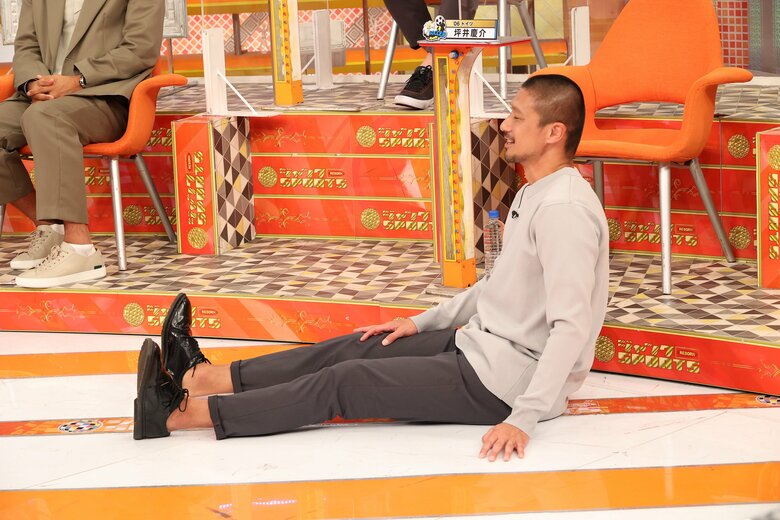 両足をつった状況を語る坪井さん