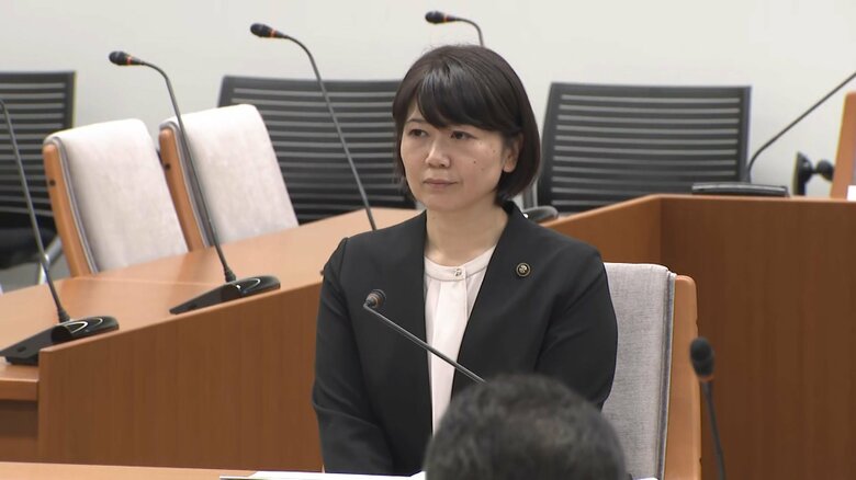 市議会での小川晶・前橋市長（10月2日午前）