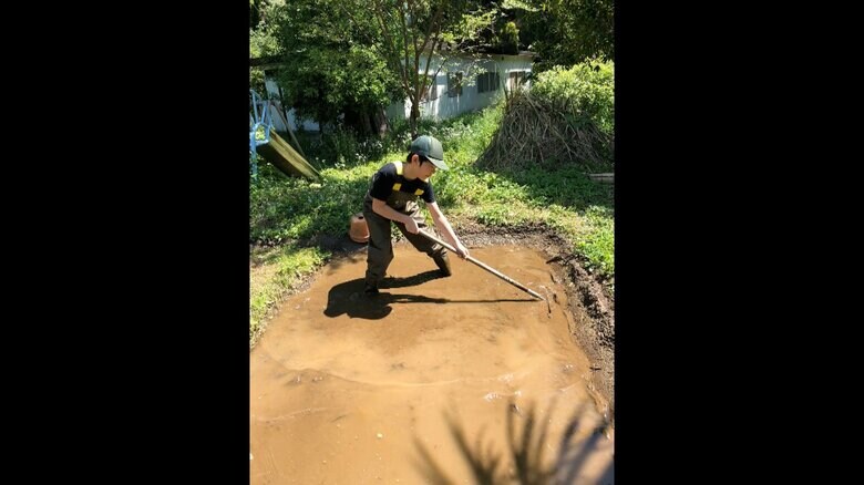 2018年撮影　代掻き（当時11歳）