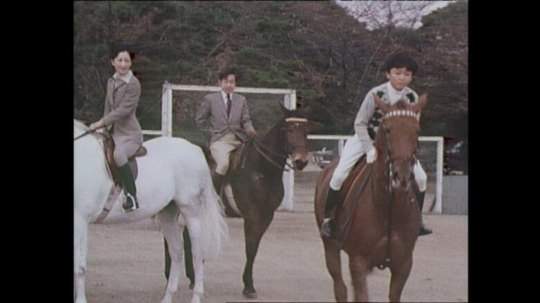 ご一家で乗馬を楽しまれる　1976年