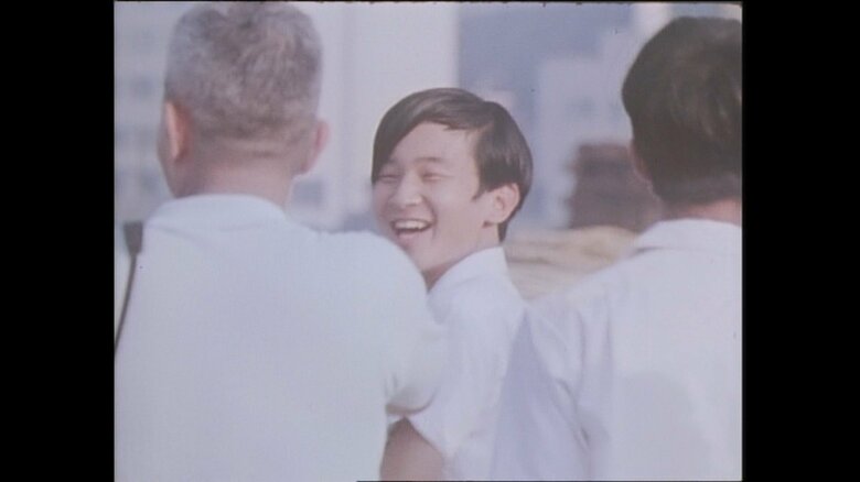 輪島港を訪問された陛下　1975年