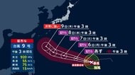 台風9号　猛烈な勢力へ発達　10日から11日にかけて沖縄へ接近か　西日本で6日にかけて断続的に雨