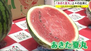 「あきた夏丸」上々の出来に ことしのスイカは糖度が高い 秋田・横手市