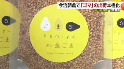 ゴマのおいしさや香りを楽しんで　おせち料理に欠かせない貴重な国産品　今治市で出荷作業進む【愛媛】