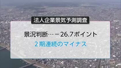 法人企業景気予測調査２期連続のマイナス　キャンプ需要反動や中東情勢影響が要因